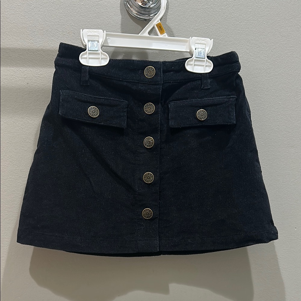 Crewcuts Black corduroy Button-Front Skirt